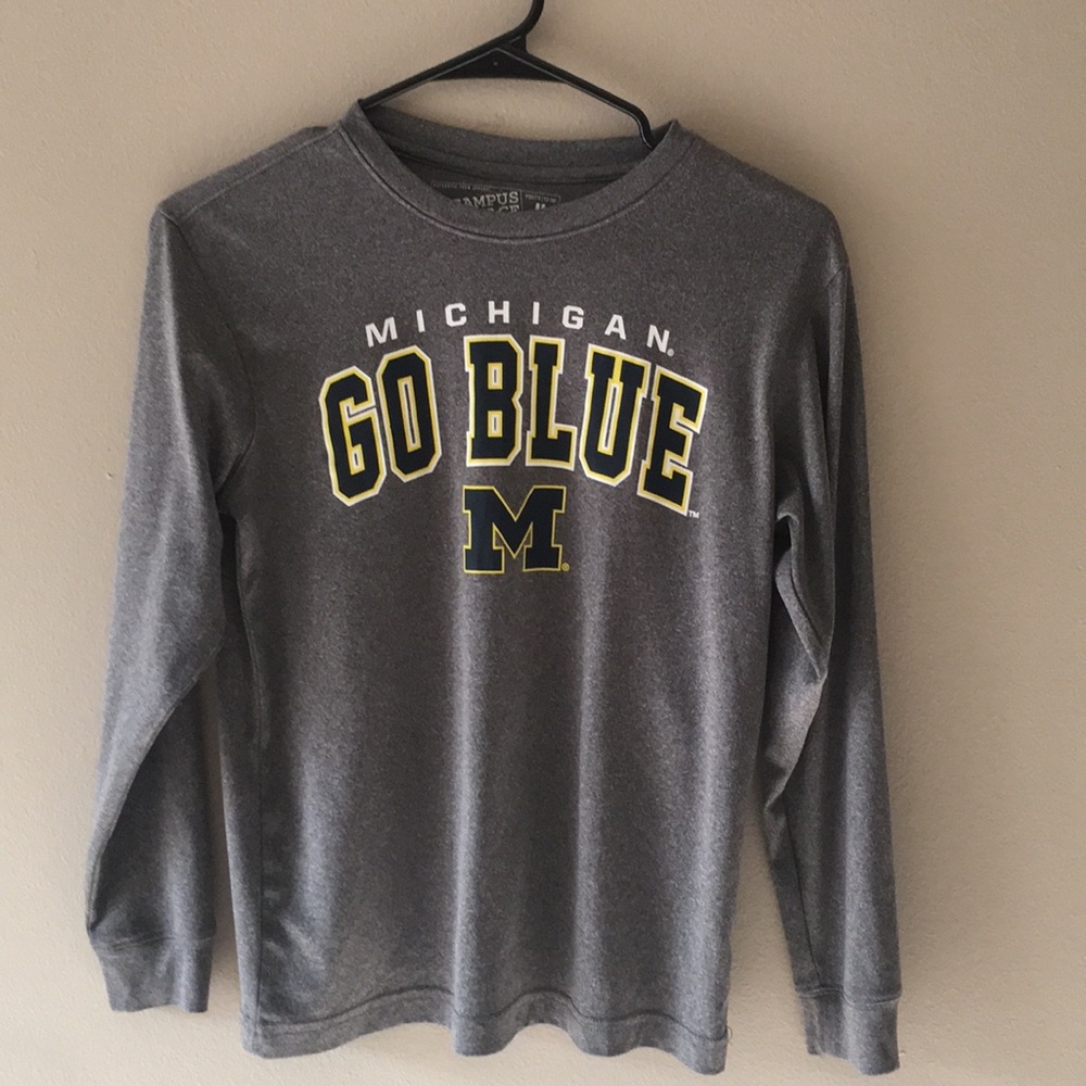 Youth L Michigan Go Blue Long Sleeve Tee